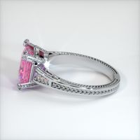 3.00 Ct. Purplish Pink Sapphire Ring, 18K White Gold 4